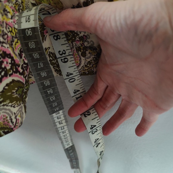 Vintage Anthropologie Elevenses Dress Womens 2 Cream Floral Print Sequins Boho - Picture 8 of 13